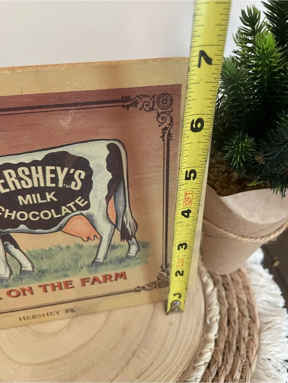 Hershey's Vintage Cow Milk Chocolate Wall Art - Cream and Brown